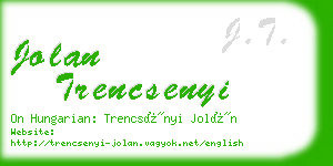 jolan trencsenyi business card